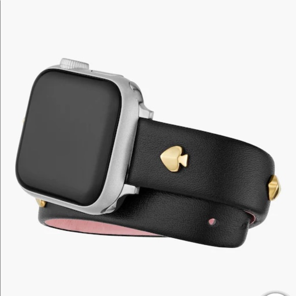 Kate Spade black double-wrap leather 38/40mm band for apple watch®. Worn once!
